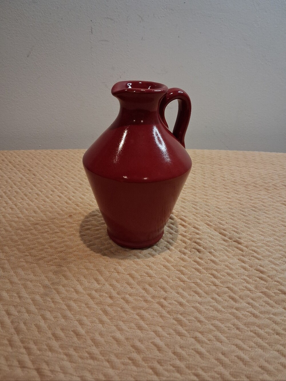 Sur La Table 6in Miniature Red Ceramic Pitcher